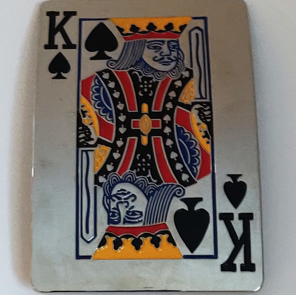 King of Spades Belt buckle Playing cards Casino Las Vegas Gambling New